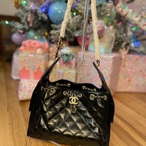 Black Quilted Women's Bag